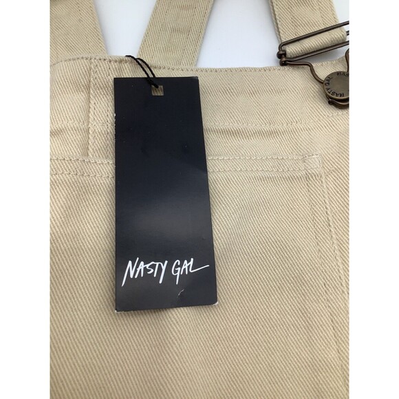 Nasty Gal Womens Carpenter Twill Straight Leg‎ Dungarees Overalls Size 12 NWT - Picture 4 of 8